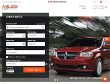 Tablet Screenshot of milescarrentalsandiego.com